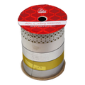 3/4 Inch Curling Ribbon - 5 Colors - 8 Feet Each - Stars/White/Silver/Yellow/Grey