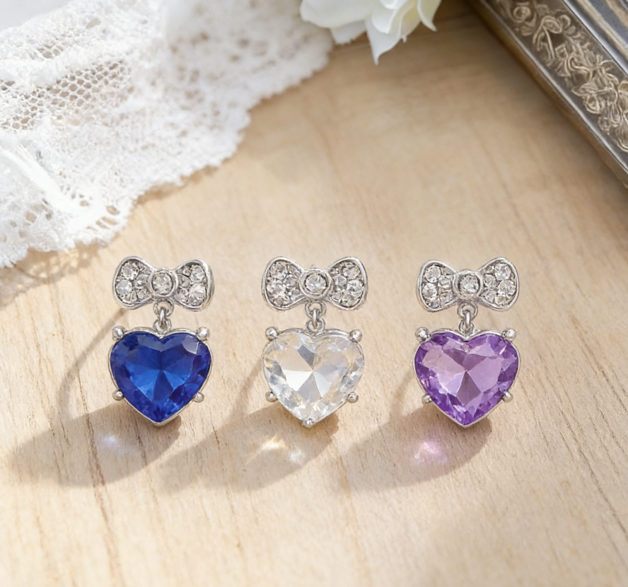 Cute Full Diamond Minnie Bow & Horseshoe Ear Cuffs