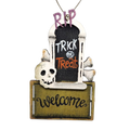 Wooden Halloween Ornament -  Mausoleum Door