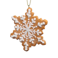Gingerbread Snowflake Cookie Ornament -