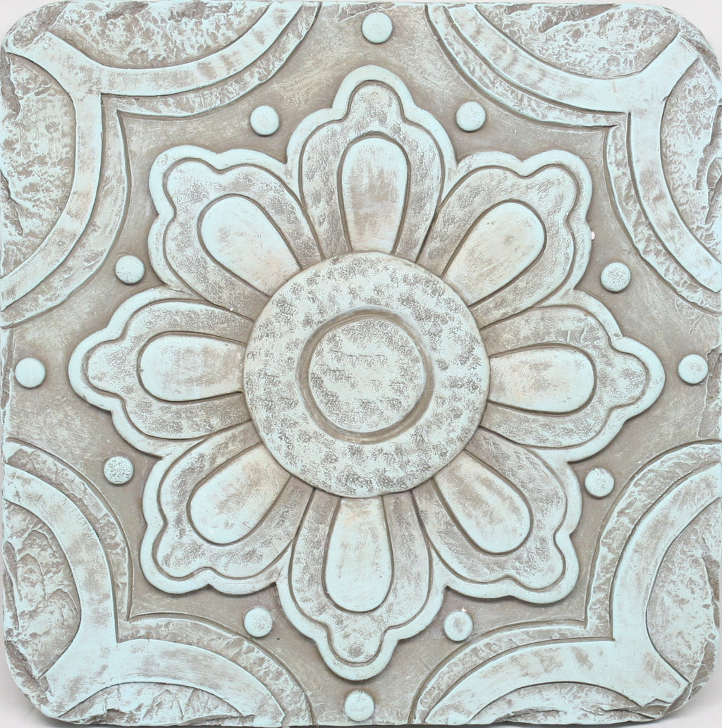 Square Floral Stepping Stone -