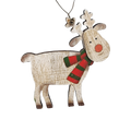 Rustic Wooden Reindeer Ornament -