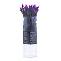 50-Light Purple Frost LED Black Wire Light Set