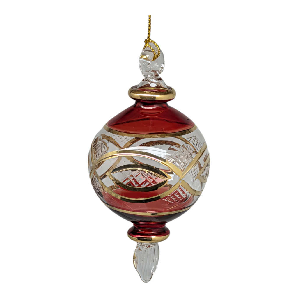 Ruby and Gold: The Egyptian Cut Glass Globe Ornament