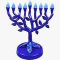 LED Menorah - Tree Of Life - Blue