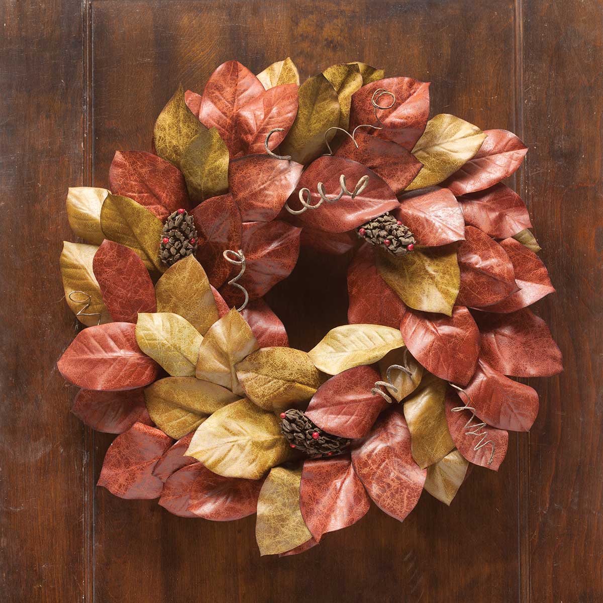 Burnished Magnolia Leaf Decor - 35" Bough