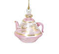 Etched Pyramid Teapot Ornament - Pink Small