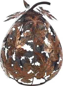Metal Leaf Pumpkin Centerpiece - Large