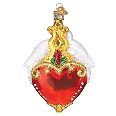 Two Turtle Doves Glass  Ornament