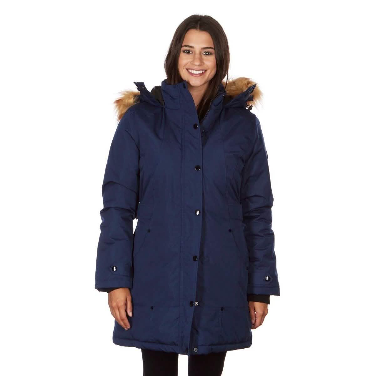 Yoki Women's Mid Length Hooded Puffy Coat
