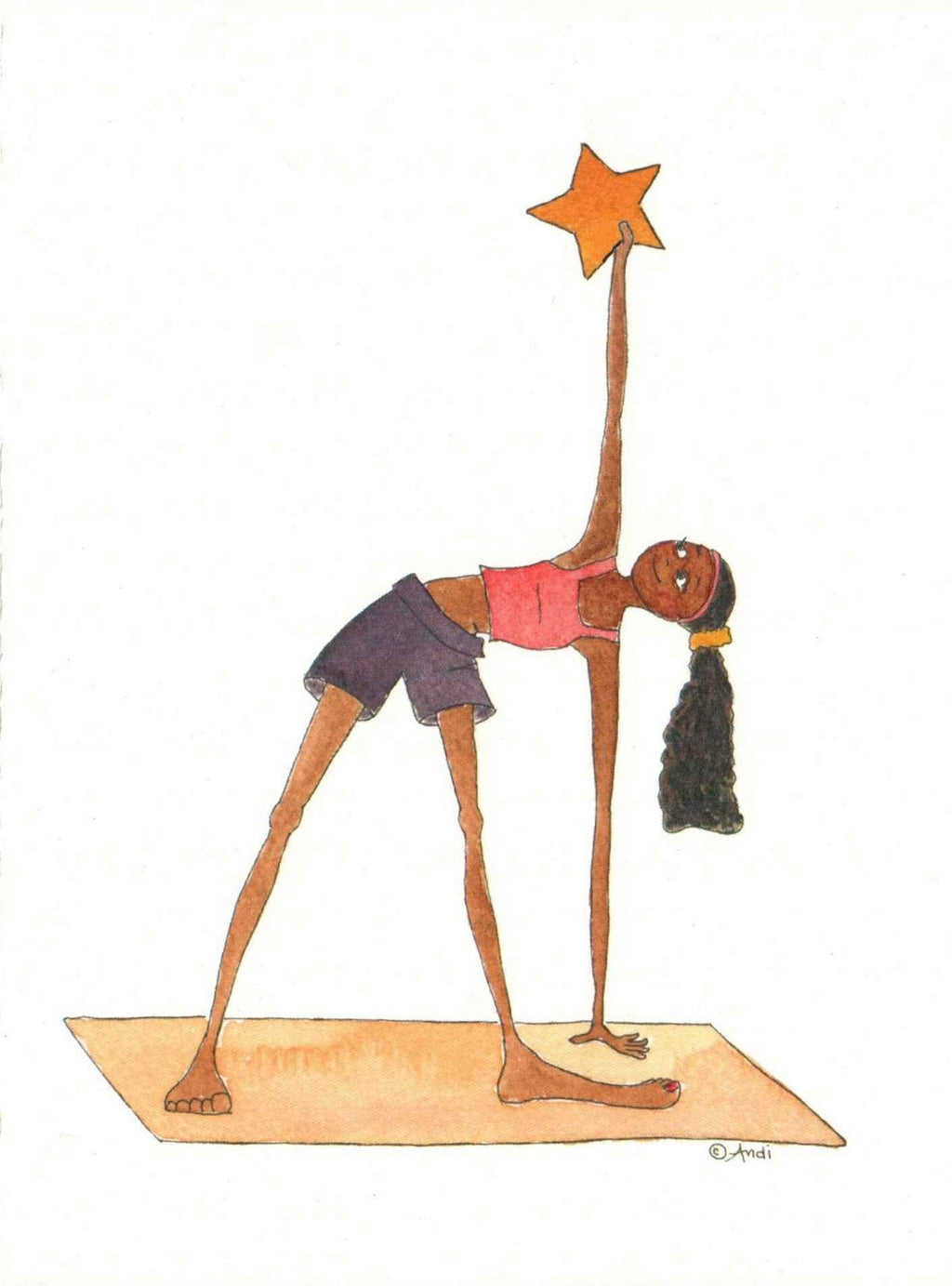 Andi's Yoga Girl Birthday Card