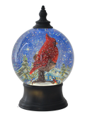 LED Light Up Rotating Shimmer Cardinal Globe