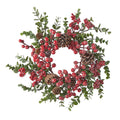 Iced Mixed Berry and Pinecone Mini  Wreath-Candle Ring