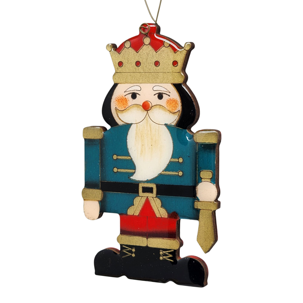 Regal Wooden Nutcracker - Green