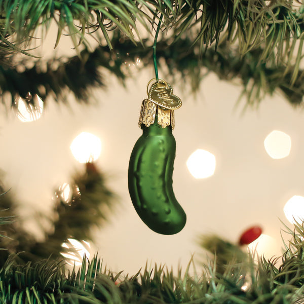 Gumdrop Mini Pickle Glass Ornament