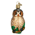Spotted  Owl Glass Ornament