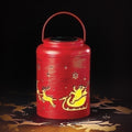 Solar Santa Lantern Luminary - 8 Inch