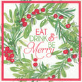 Eat Drink and Be Merry Cocktail Napkins