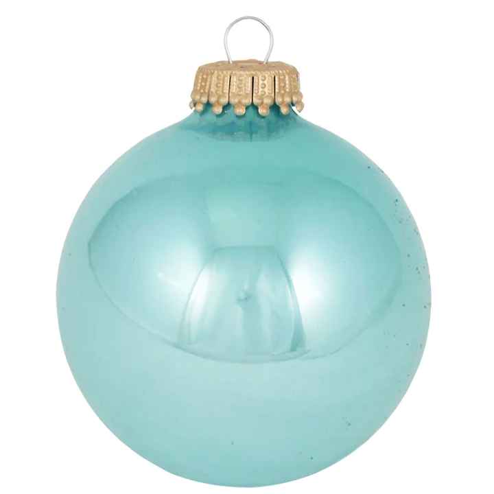 Christmas by Krebs 2-5/8" Balls - Gold Caps - Water Lily 8 Pack