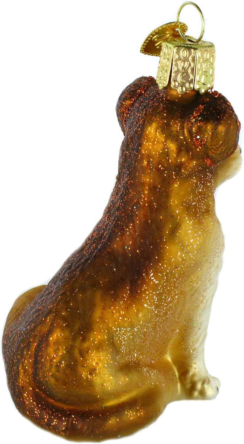 Shepherd Puppy Glass Ornament