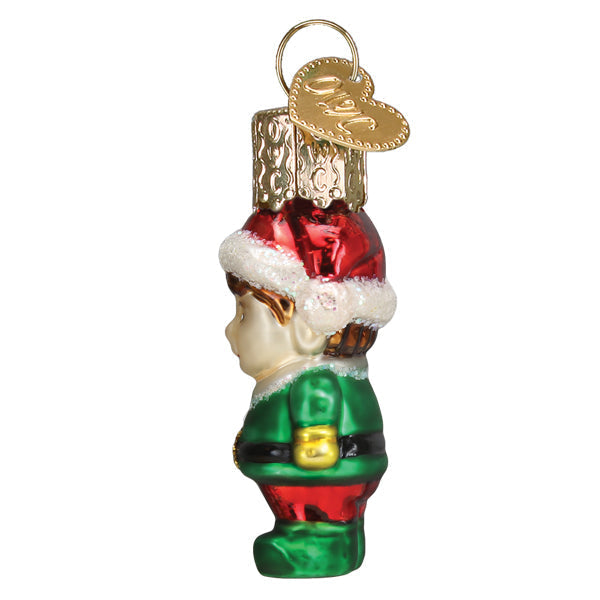 Gumdrop Mini Elf Glass Ornament