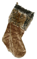 Abbott Collection Madison Velvet And Faux Fur Stocking -