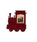 Lighted Spinning Water Globe Train - Santa