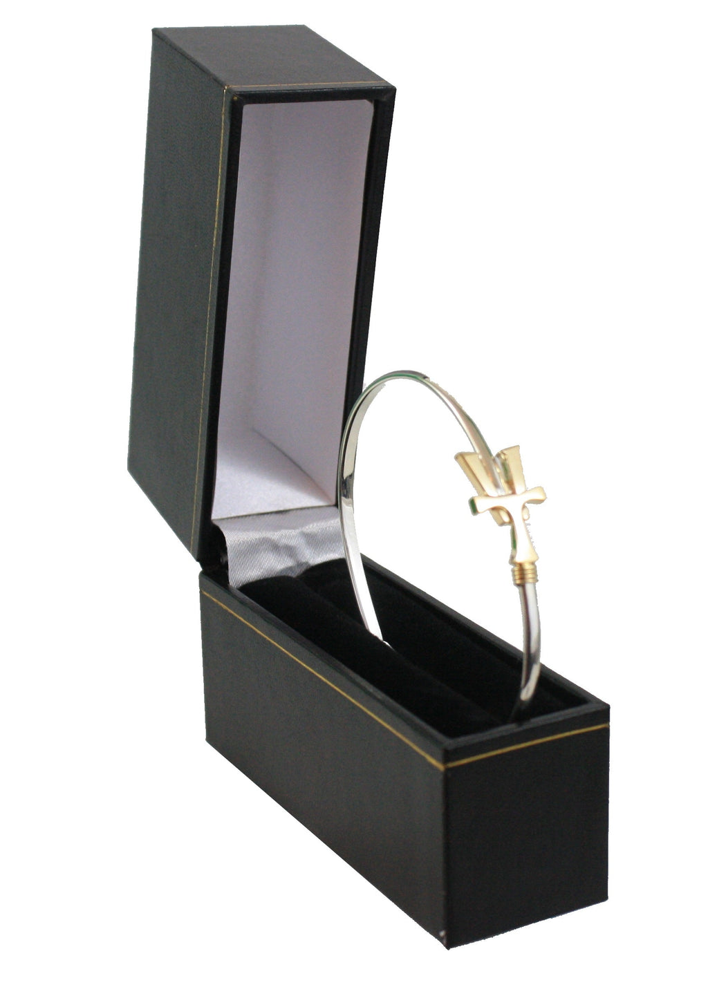 Vermont   Hook Bracelet with Gold 'VT' - 3mm Band - 8 Inch