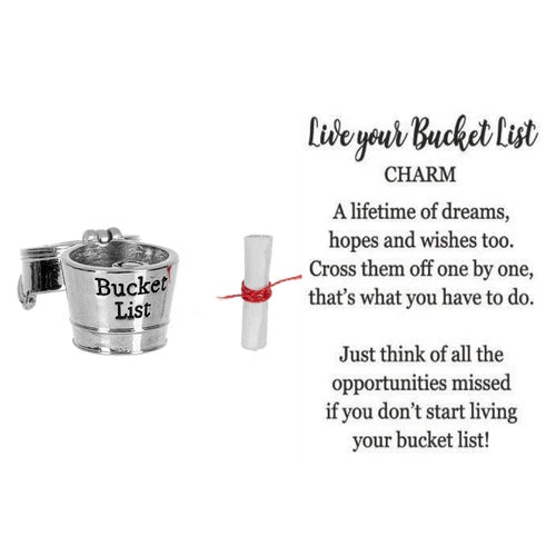 Live Your Bucket List Charm