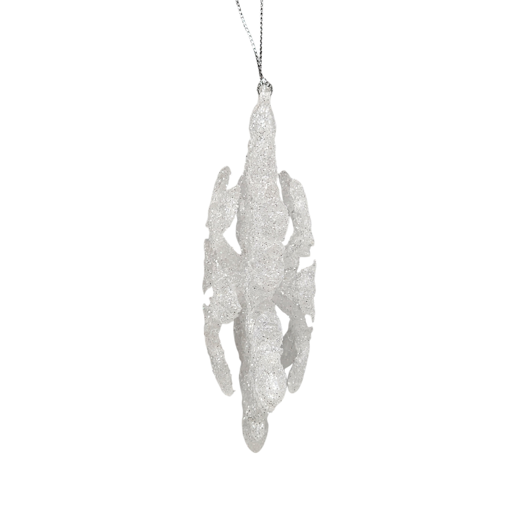 Frosted White Snowflake Ornament - 5 Inch