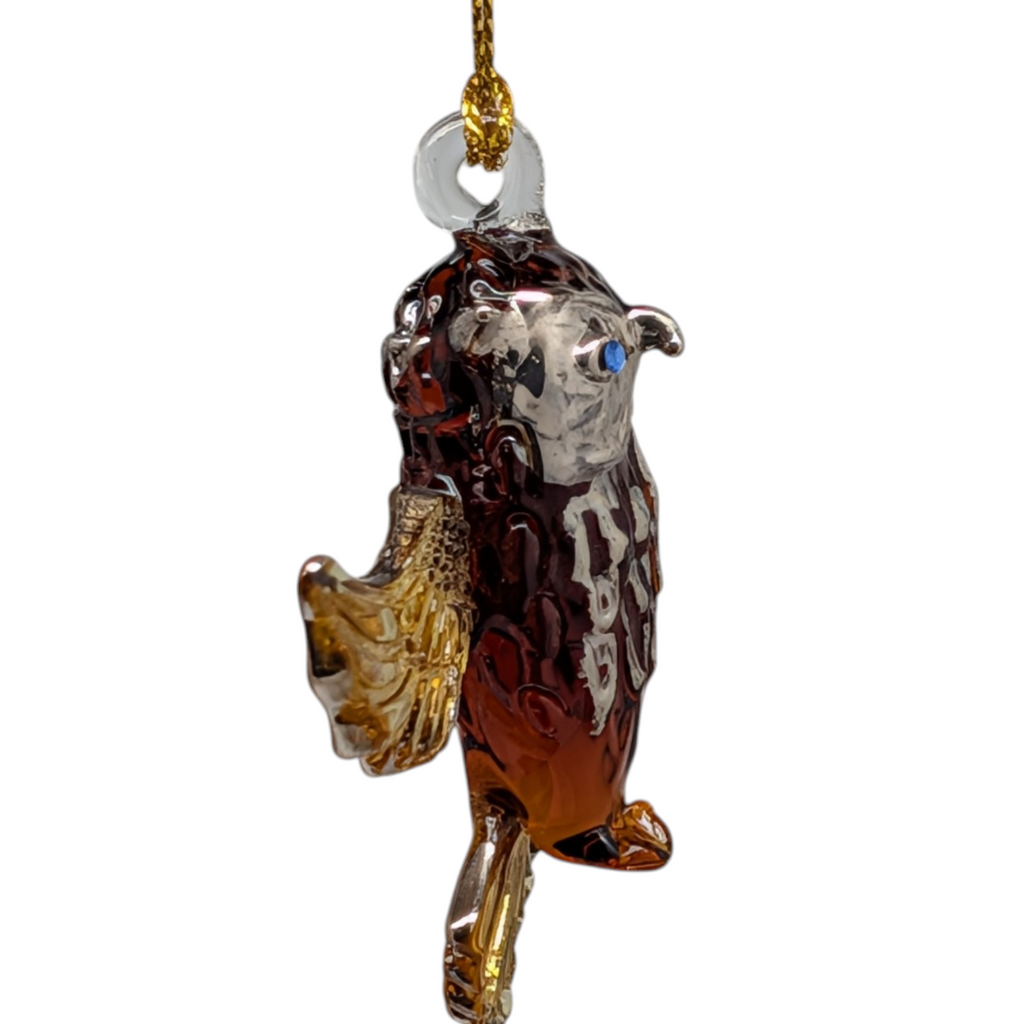 Egyptian Blown Glass Ornament - Owl