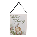 Fiber Optic Lighted Canvas Art - Winter Blessing Deer