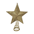 Mini Glitter Star Tree Topper - Gold