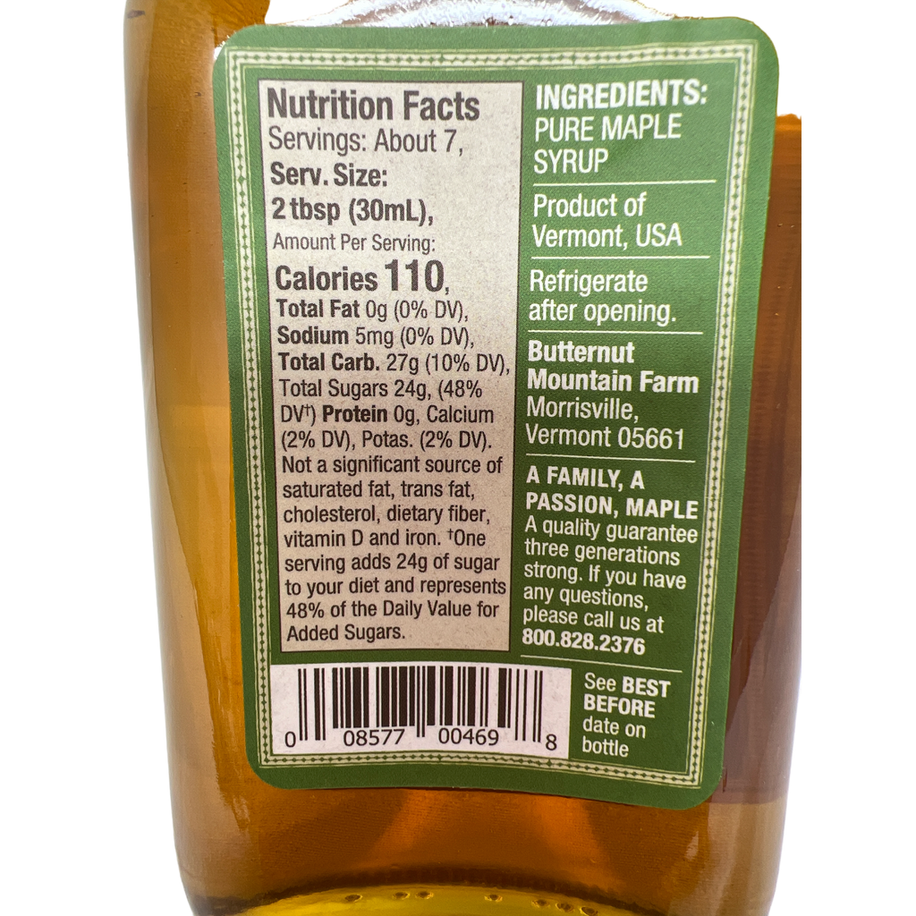 Vermont Maple Syrup in a Glass Flask Screw Top