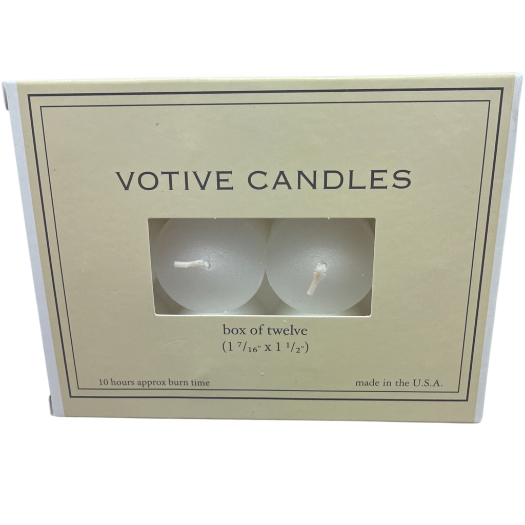 Votive Candles - White - Box 12