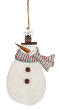Fuzzy Snowman Ornament -