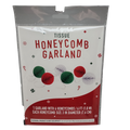 Honeycomb Ball Party Garland- Red Green and White
