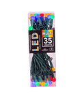 35-Light Multicolor G12 Green Wire LED Light Set