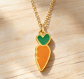 Stainless Steel Enamel Fruit Pendant Necklace