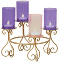 Advent Ring with Glass Flutes - 8.25 inch (candles not included)