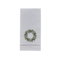 Winter Wreath Embroidered  Dish Towel