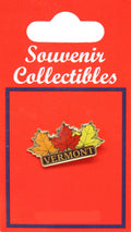 Vermont Leaf Trio - Souvenir Pin
