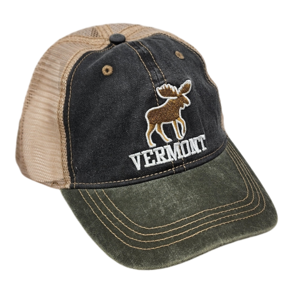 Two Tone Cap Vermont Moose - Green/Blue