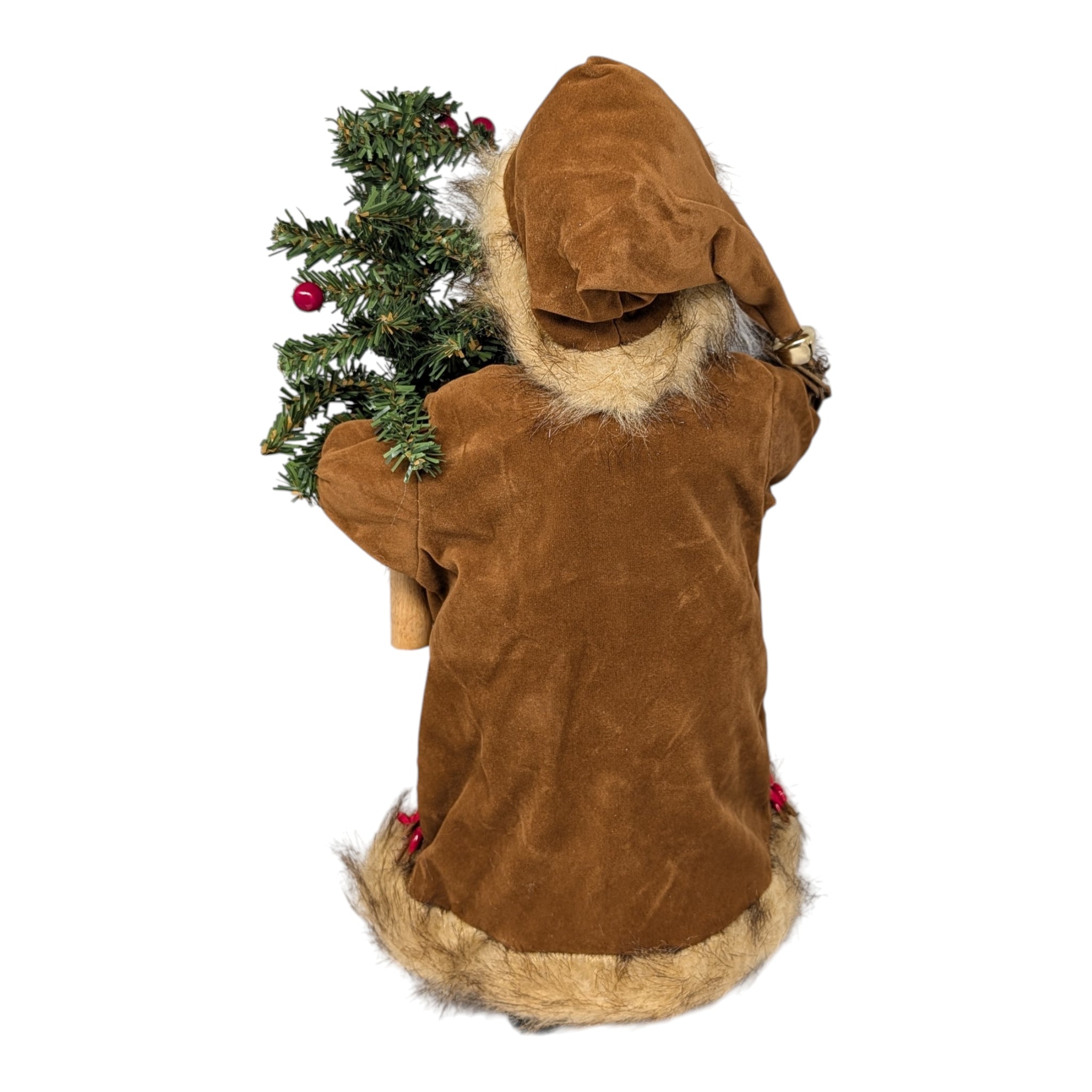 Cardinal and Berries Santa - 15 Inch