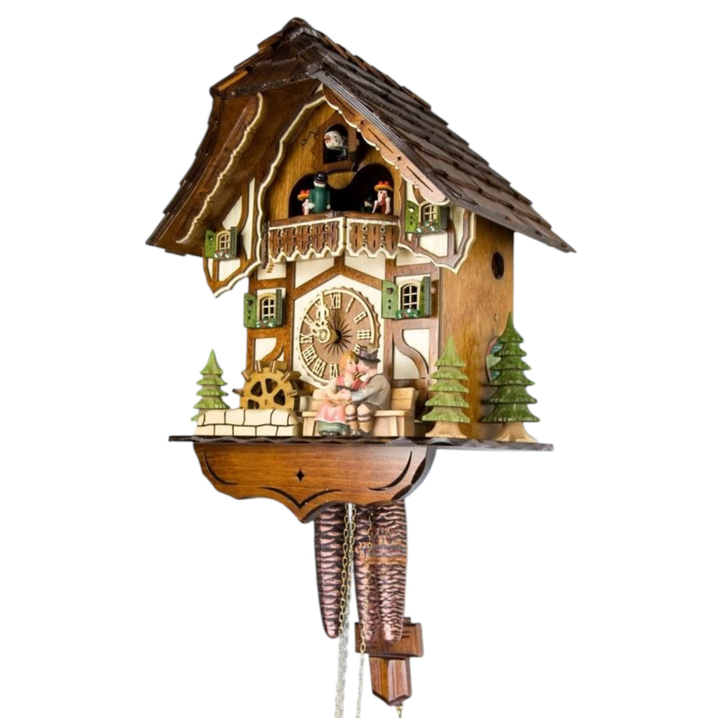 First Kiss - HerrZeit by Adolf Herr Cuckoo Clock - Dark Walnut